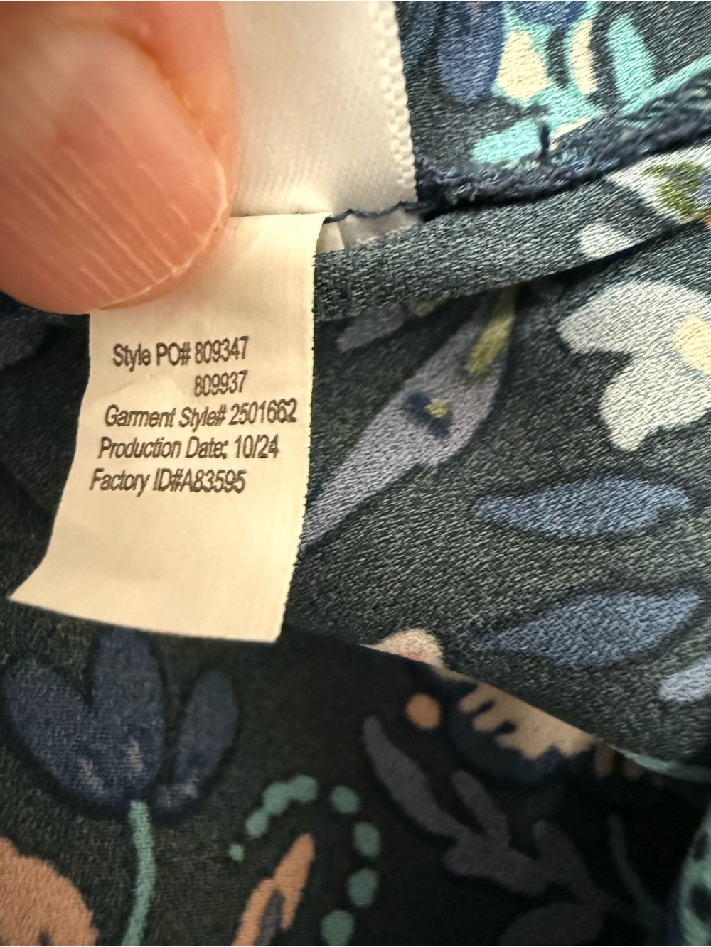 Maurices XL Navy Floral Boho Blouse Short Sleeve Lightweight Cottagecore Top - Picture 14 of 15